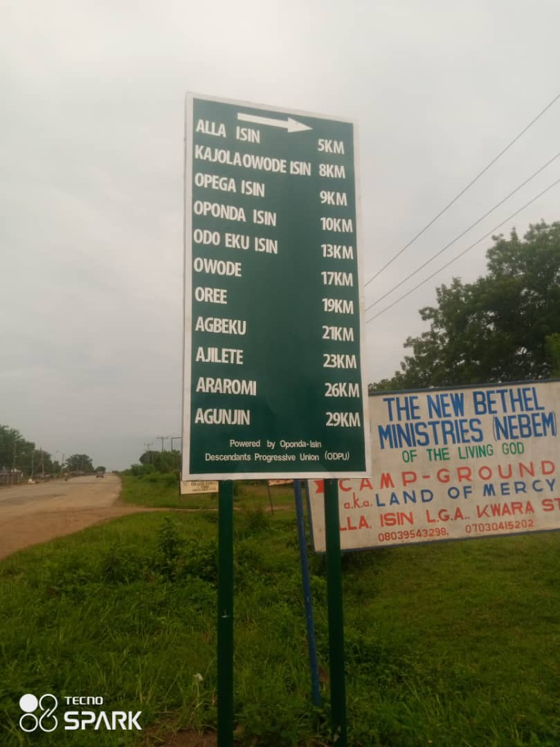 Installation of Sign Post at Edidi